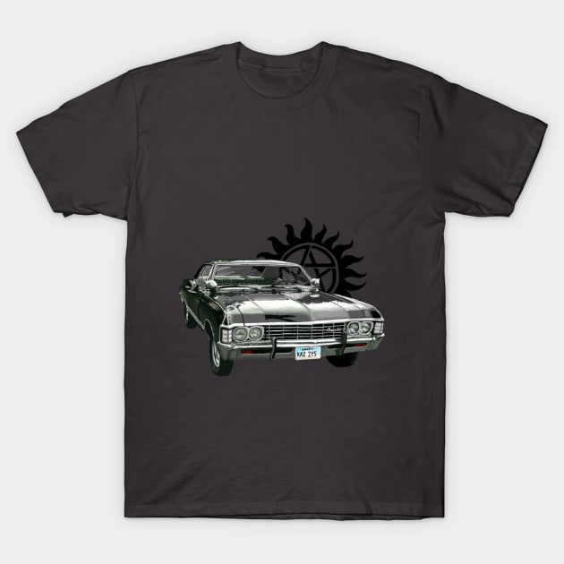 '67 Chevy Impala SUPERNATURAL T-Shirt by aprilia